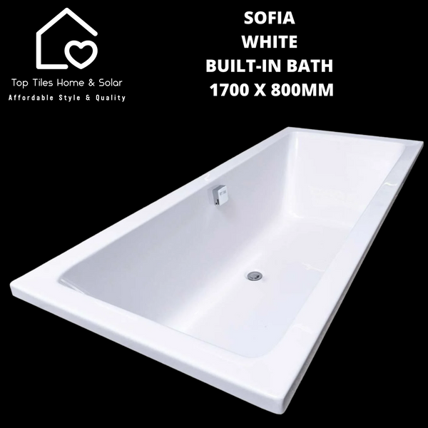 Sofia White Acrylic Built-in Bath 1700 x 800mm