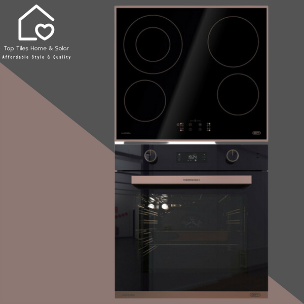 Defy Slimline Rose Gold Oven & Ceran Hob Set - 600mm DCB115