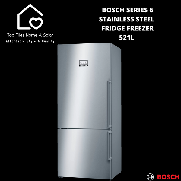 Bosch Series 6 - Stainless Steel Fridge Freezer - 521L