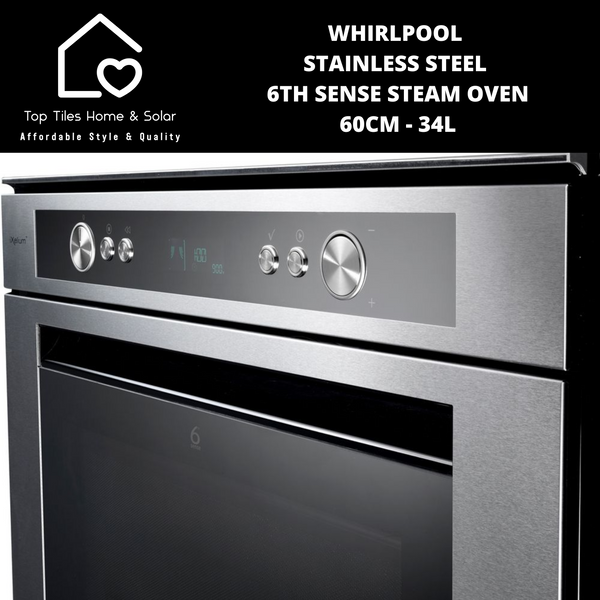 Whirlpool Stainless Steel 6th Sense Steam Oven - 60cm