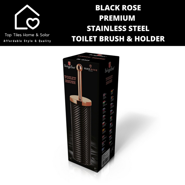 Black Rose Premium Stainless Steel Toilet Brush & Holder