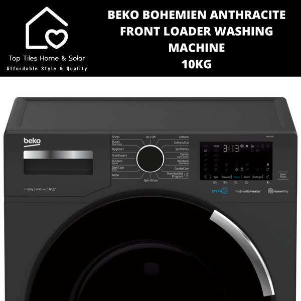 Beko Bohemien Anthracite Front Loader Washing Machine - 10kg