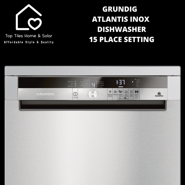 Grundig Atlantis Inox Dishwasher - 15 Place Setting