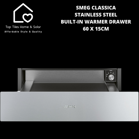 Smeg Classica Stainless Steel Built-In Warmer Drawer - 60 x 15cm