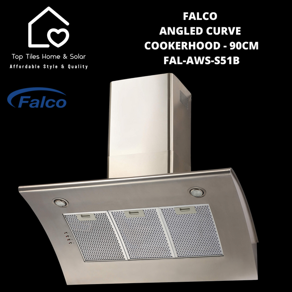 Falco Angled Curve Cookerhood - 90cm FAL-AWS-S51B