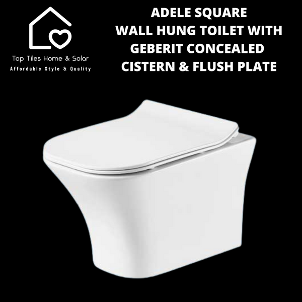 Adele Wall Hung Toilet with Geberit Concealed Cistern & Flush Plate