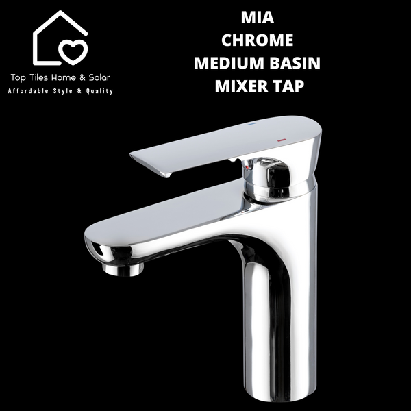 Mia Chrome Chrome Medium Basin Mixer Tap