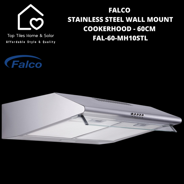 Falco Stainless Steel Wall Mount Cookerhood - 60cm FAL-60-MH10STL