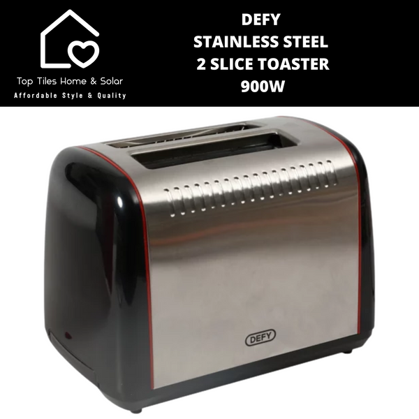 Defy Stainless Steel 2 Slice Toaster - 900W TA828S