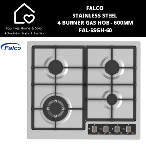 Falco Stainless Steel 4 Burner Gas Hob - 600mm FAL-SSGH-60