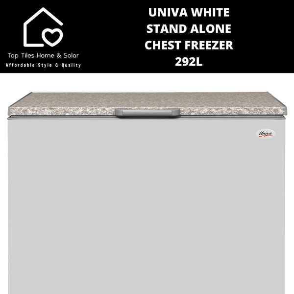 Univa White Stand Alone Chest Freezer - 292L