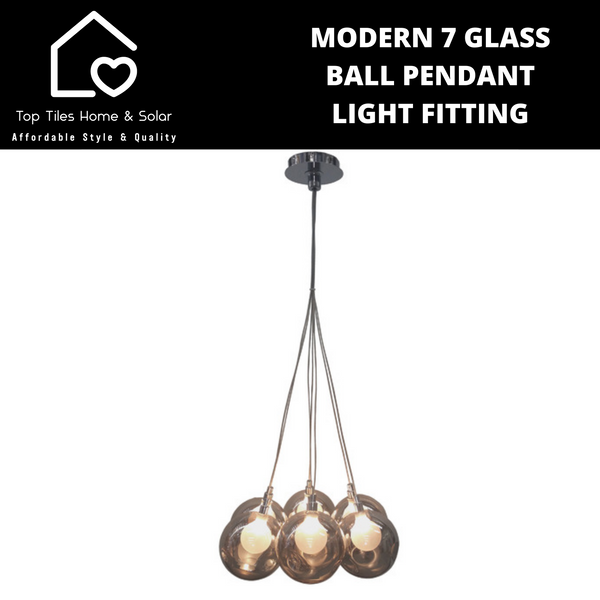 Modern 7 Glass Ball Pendant Light Fitting