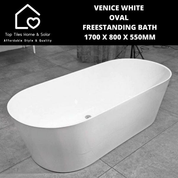 Venice White Oval Freestanding Bath - 1700 x 800 x 550mm