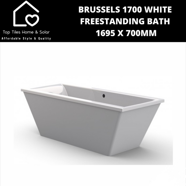 Brussels 1700 White Freestanding Bath - 1695 x 700mm