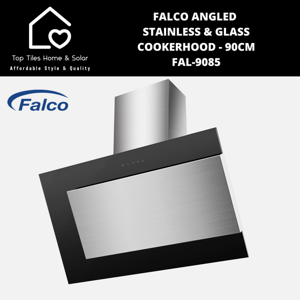 Falco Angled Stainless & Glass Cookerhood - 90cm FAL-9085