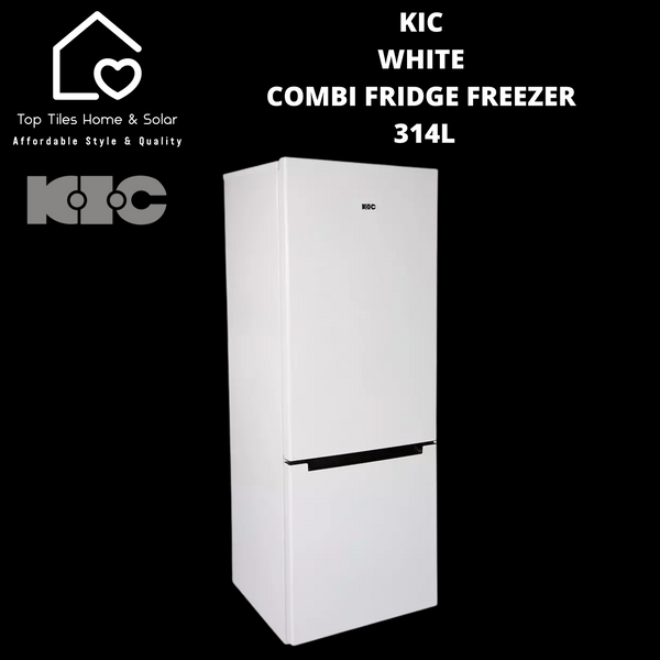 KIC White Combi Fridge Freezer - 314L