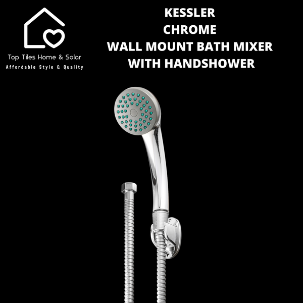 Kessler Chrome Wall Mount Bath Mixer With Handshower