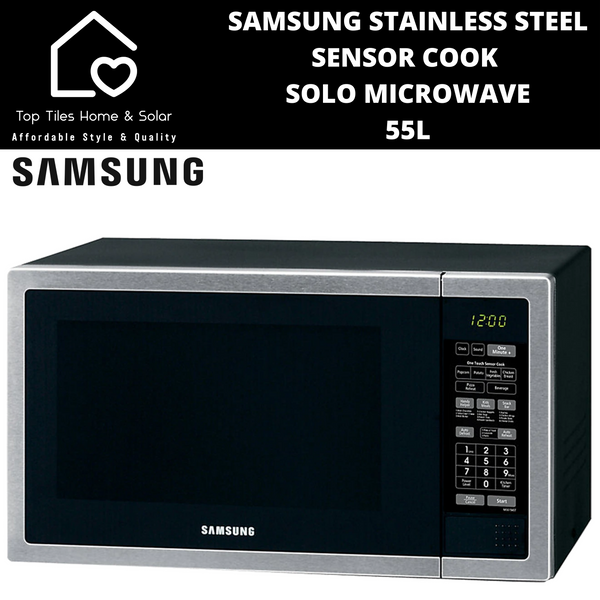 Samsung Stainless Steel Sensor Cook  Solo Microwave - 55L