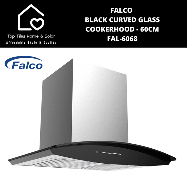 Falco Black Curved Glass Cookerhood - 60cm FAL-6068