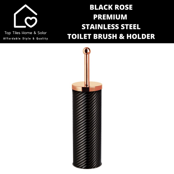 Black Rose Premium Stainless Steel Toilet Brush & Holder