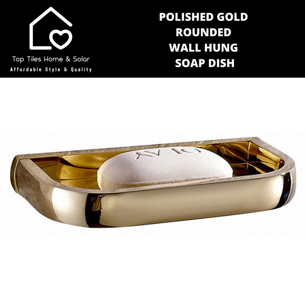 Polished Gold Rounded Wall Hung Soap Dish