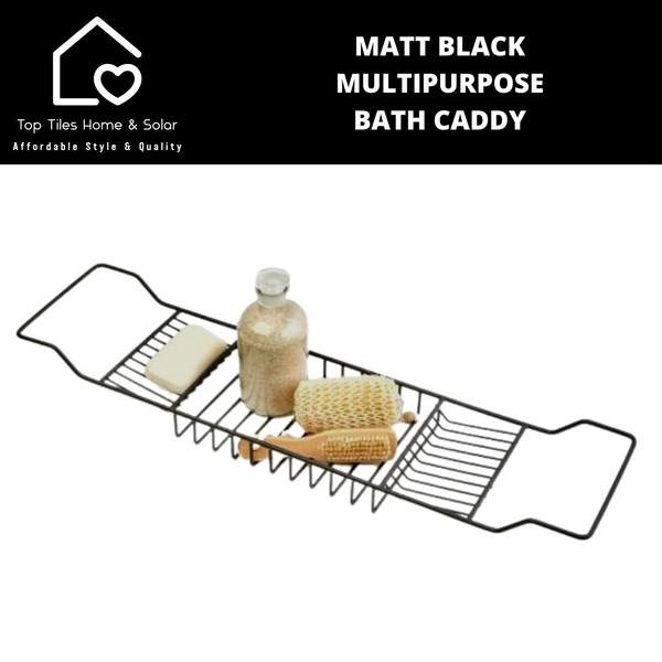 Matt Black Multipurpose Bath Caddy