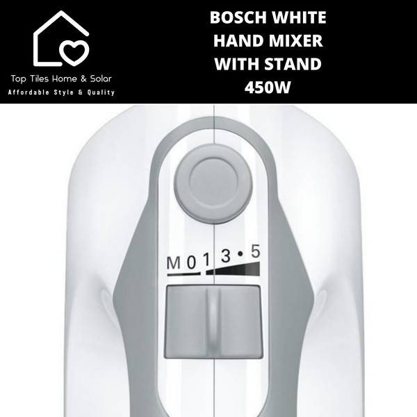 Bosch White Hand Mixer With Stand - 450W