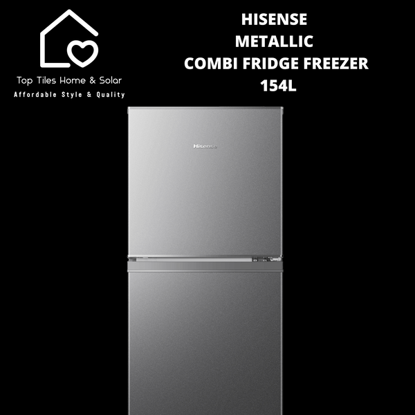 Hisense Metallic Combi Fridge Freezer - 154L