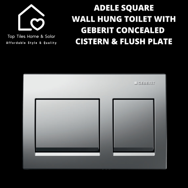 Adele Wall Hung Toilet with Geberit Concealed Cistern & Flush Plate