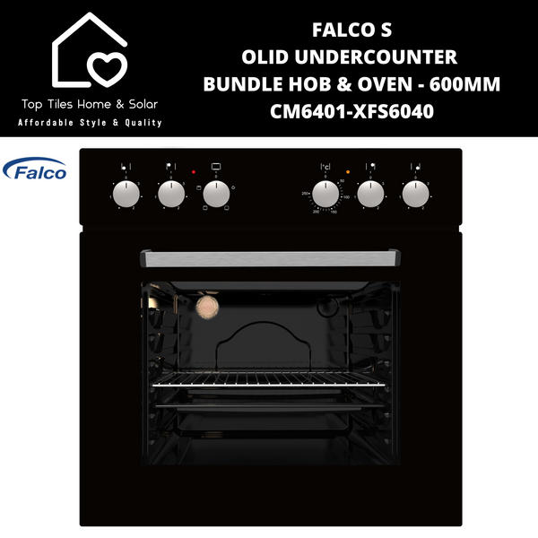 Falco Solid Undercounter Bundle Hob & Oven - 600mm CM6401-XFS6040