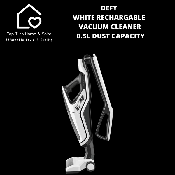 Defy White Rechargable Vacuum Cleaner - 0.5L Dust Capacity VRT61818W