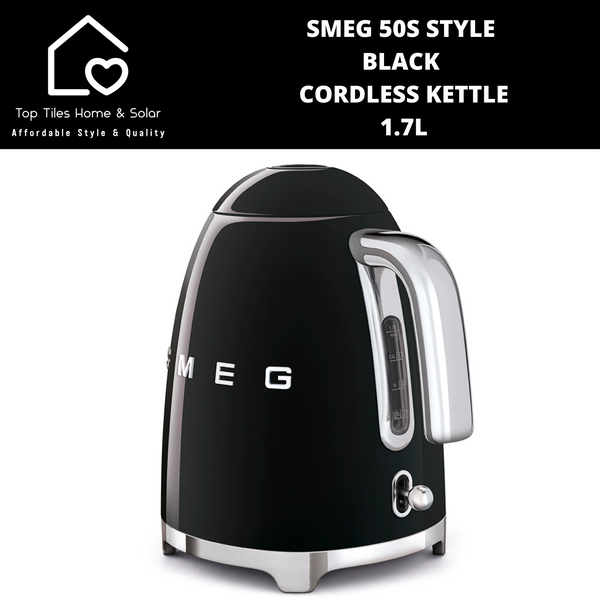 Smeg 50s Style Black Cordless Kettle - 1.7L