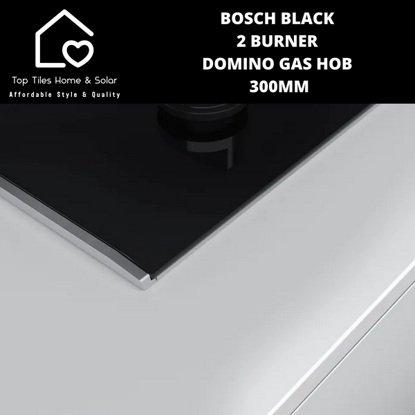 Bosch Series 6 - Black 2 Burner Domino Gas Hob - 300mm