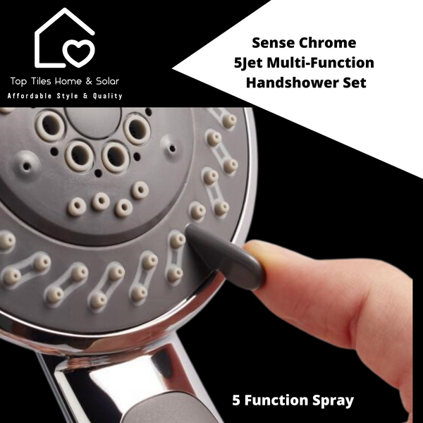 Sense Chrome 5Jet Multi-Function Handshower Set