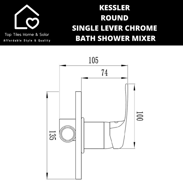 Kessler Round Single Lever Chrome Bath Shower Mixer