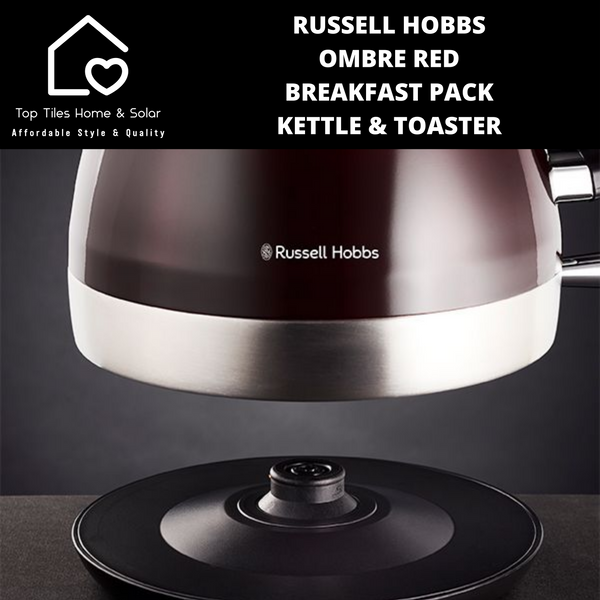 Russell Hobbs Ombre Red Breakfast Pack - Kettle & Toaster