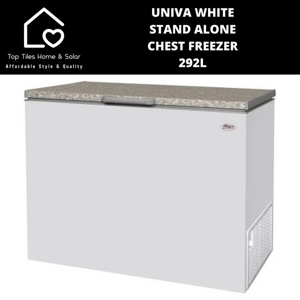 Univa White Stand Alone Chest Freezer - 292L