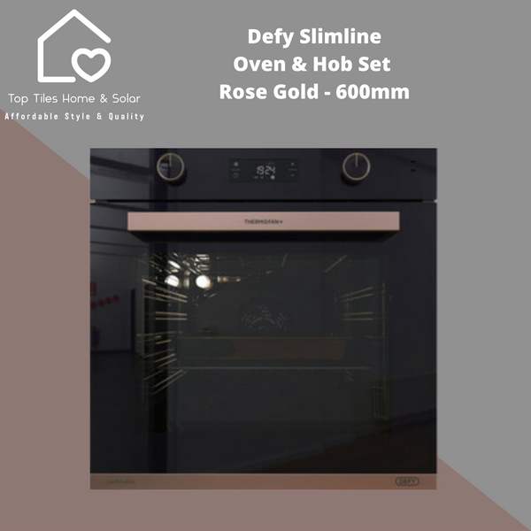 Defy Slimline Rose Gold Oven & Ceran Hob Set - 600mm DCB115