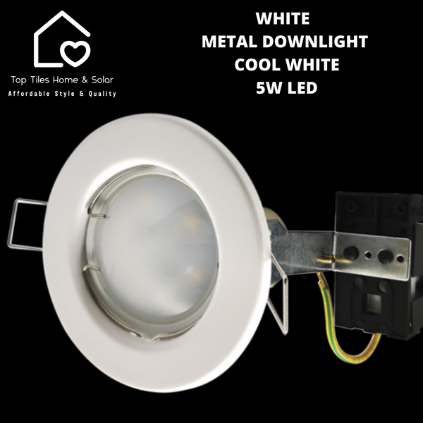 White Metal Downlight Cool White - 5W LED