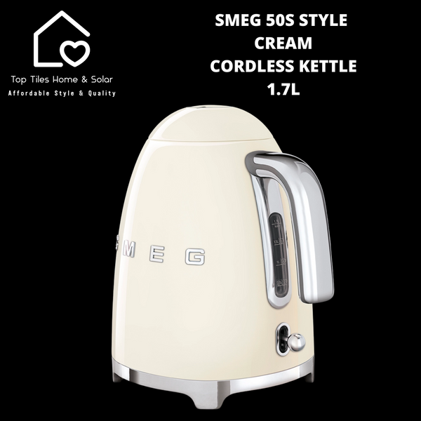 Smeg 50s Style Cream Cordless Kettle - 1.7L