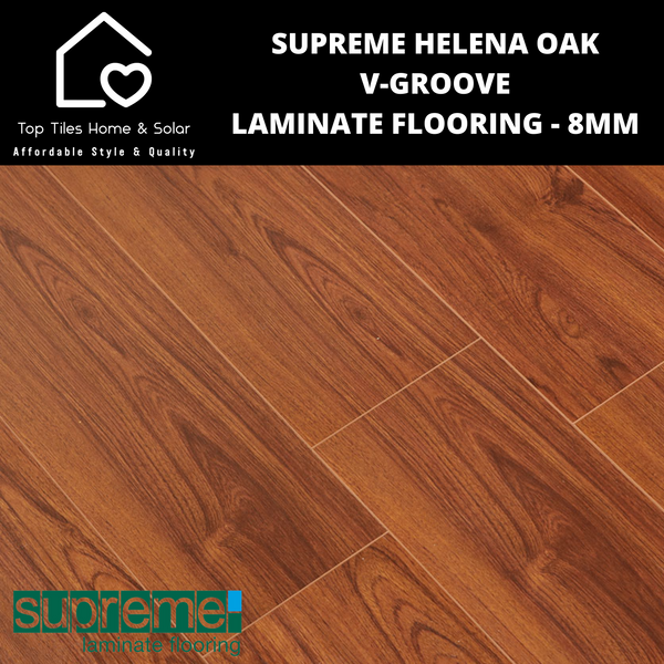 Supreme Helena Oak V-Groove Laminate Flooring - 8mm