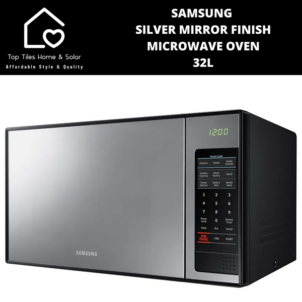 Samsung Silver Mirror Finish Microwave Oven - 32L