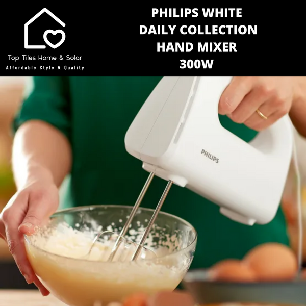 Philips White Daily Collection Hand Mixer - 300W