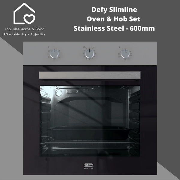 Defy Stainless Steel Slimline Oven & Hob Box Set - 600mm DCB849E