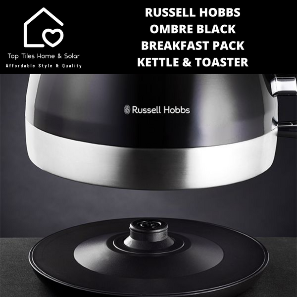 Russell Hobbs Ombre Black Breakfast Pack - Kettle & Toaster