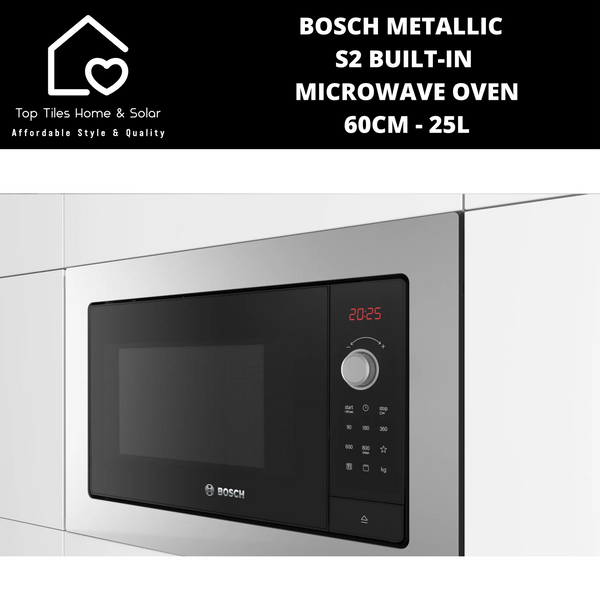 Bosch Serie 2 - Metallic Built-in Microwave - 60cm - 25L