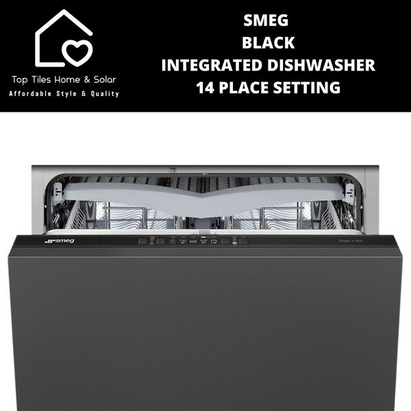 Smeg Black Integrated Dishwasher - 14 Place Setting