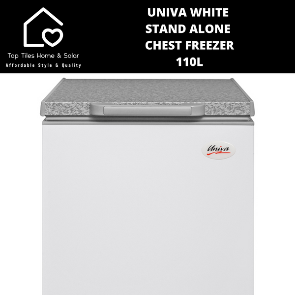 Univa White Stand Alone Chest Freezer - 110L