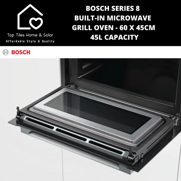 Bosch Series 8 - Built-in Microwave Grill Oven - 60 x 45cm - 45L CAPACITY