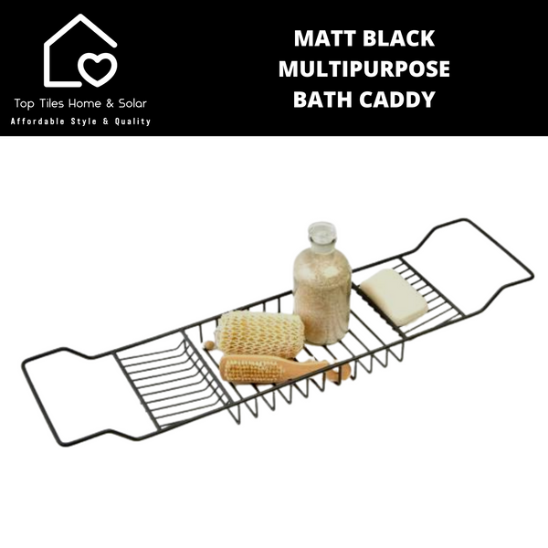 Matt Black Multipurpose Bath Caddy